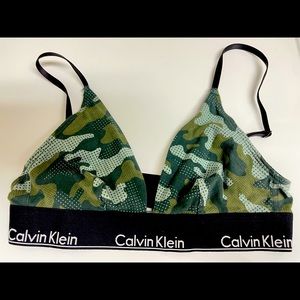 Calvin Klein Camo Print Bralette Size S